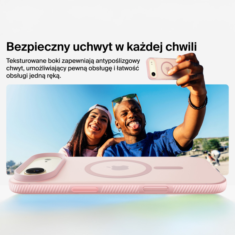 Belkin Etui na iPhone Air magnetyczne, żebrowane, różowe | PartsPC.pl