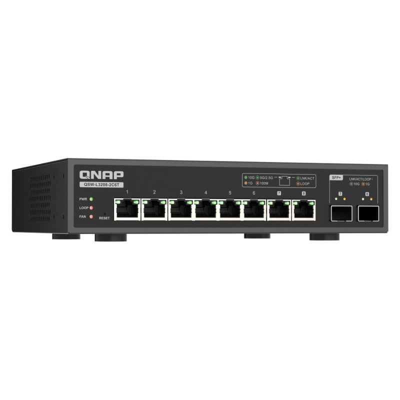 QNAP QSW-L3208-2C6T | Lite managed przełącznik 8 portowy... | PartsPC.pl
