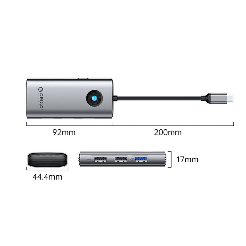 Orico Hub USB-C 5Gbps, USB-A, 2xUSB-A 2.0, PD60W, HDMI... | PartsPC.pl