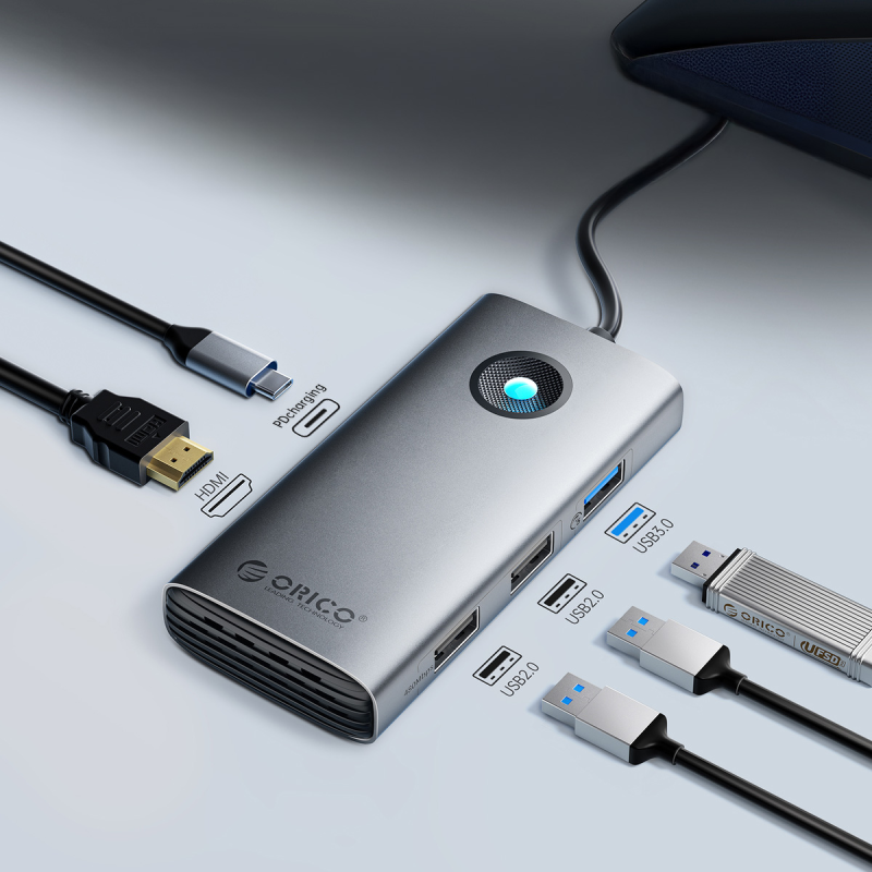 Orico Hub USB-C 5Gbps, USB-A, 2xUSB-A 2.0, PD60W, HDMI... | PartsPC.pl