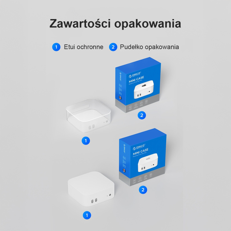 Orico Etui na MacMini M4, silikonowe, czarne | PartsPC.pl