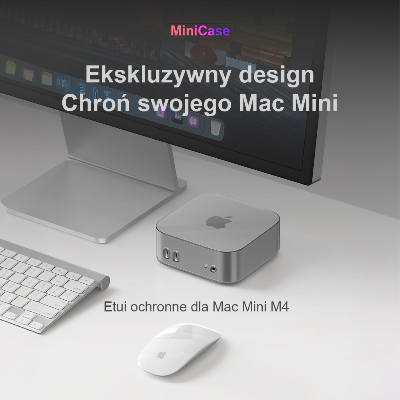 Orico Etui na MacMini M4, przezroczyste TPU, czarne | PartsPC.pl