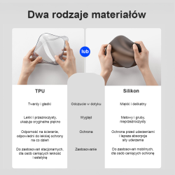 Orico Etui na MacMini M4, przezroczyste TPU, czarne | PartsPC.pl