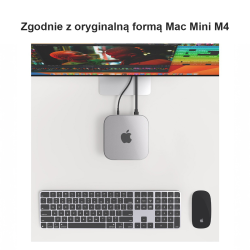 Orico Etui na MacMini M4, przezroczyste TPU, czarne | PartsPC.pl