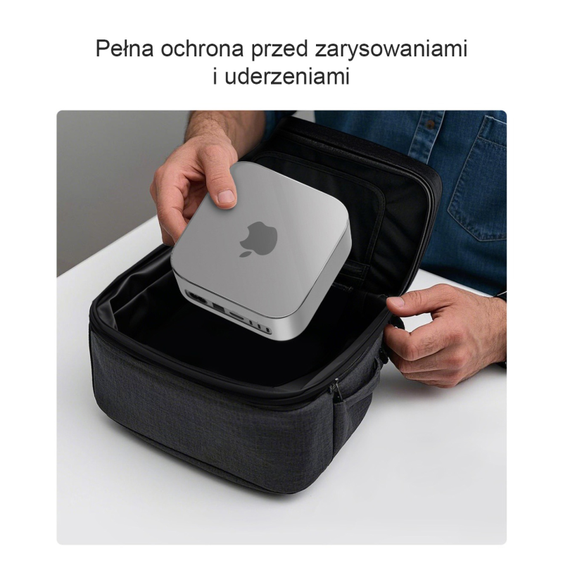 Orico Etui na MacMini M4, przezroczyste TPU, czarne | PartsPC.pl