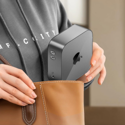 Orico Etui na MacMini M4, przezroczyste TPU, czarne | PartsPC.pl