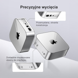 Orico Etui na MacMini M4, przezroczyste TPU | PartsPC.pl