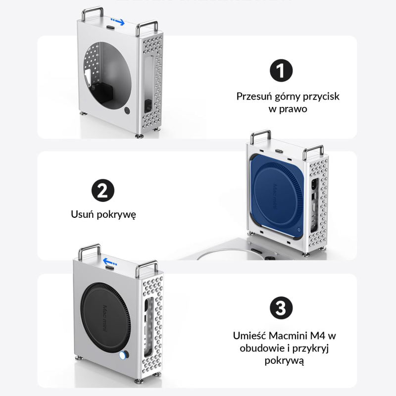 Orico Obudowa do MacMini M4, aluminiowa | PartsPC.pl