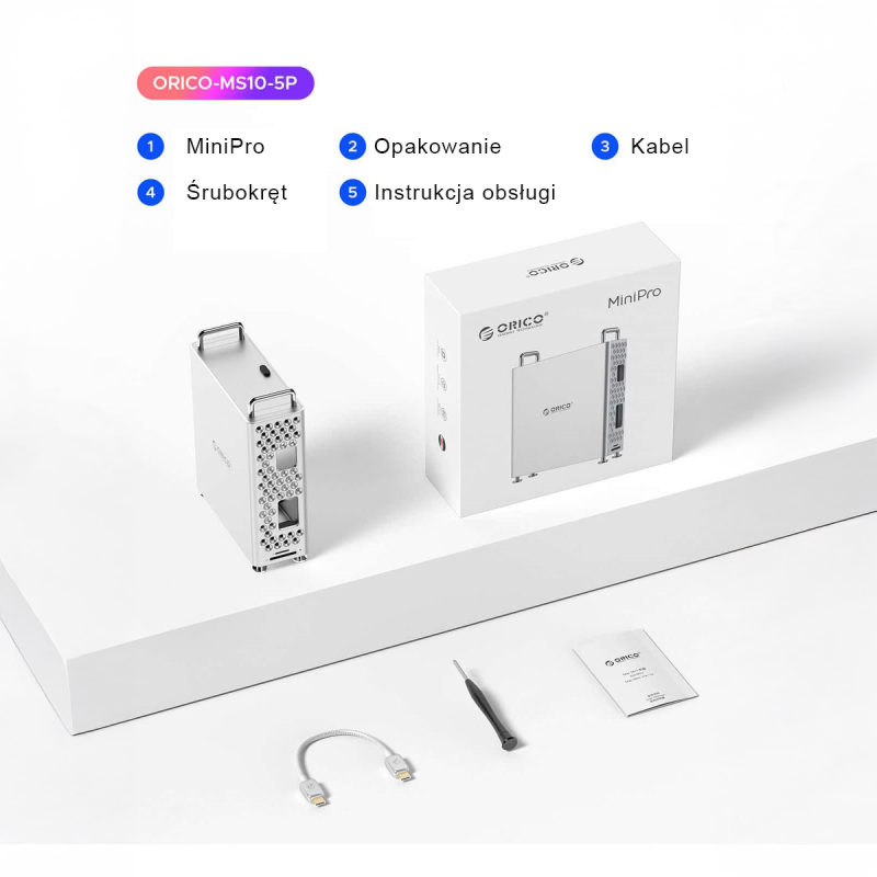 Orico Obudowa do MacMini M4 z obudową na dysk M2. NVMe... | PartsPC.pl