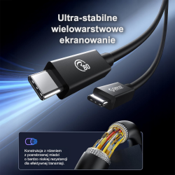 Orico Przewód Thunderbolt 5 USB-C 80Gbps, 240W, 8K@60Hz... | PartsPC.pl