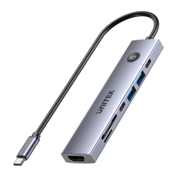 Unitek Hub USB-C 7w1 4K@60Hz, PD 100W i przycisk HDMI... | PartsPC.pl