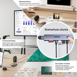 Unitek Hub USB-C 7w1 4K@60Hz, PD 100W i przycisk HDMI... | PartsPC.pl