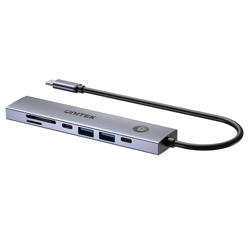 Unitek Hub USB-C 7w1 4K@60Hz, PD 100W i przycisk HDMI... | PartsPC.pl