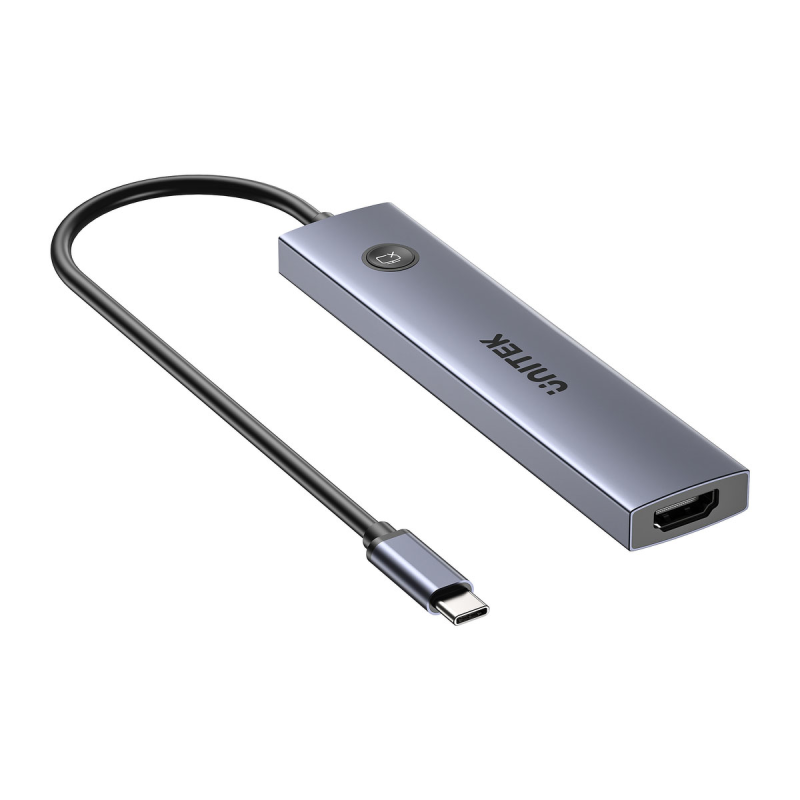 Unitek Hub USB-C 7w1 4K@60Hz, PD 100W i przycisk HDMI... | PartsPC.pl
