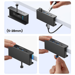 Orico Aktywny hub USB-C 5Gbps, 15W, przykręcany, 3x... | PartsPC.pl