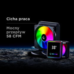 Rampage INFINITE V120 Chłodzenie wodne 120MM ARGB, białe | PartsPC.pl