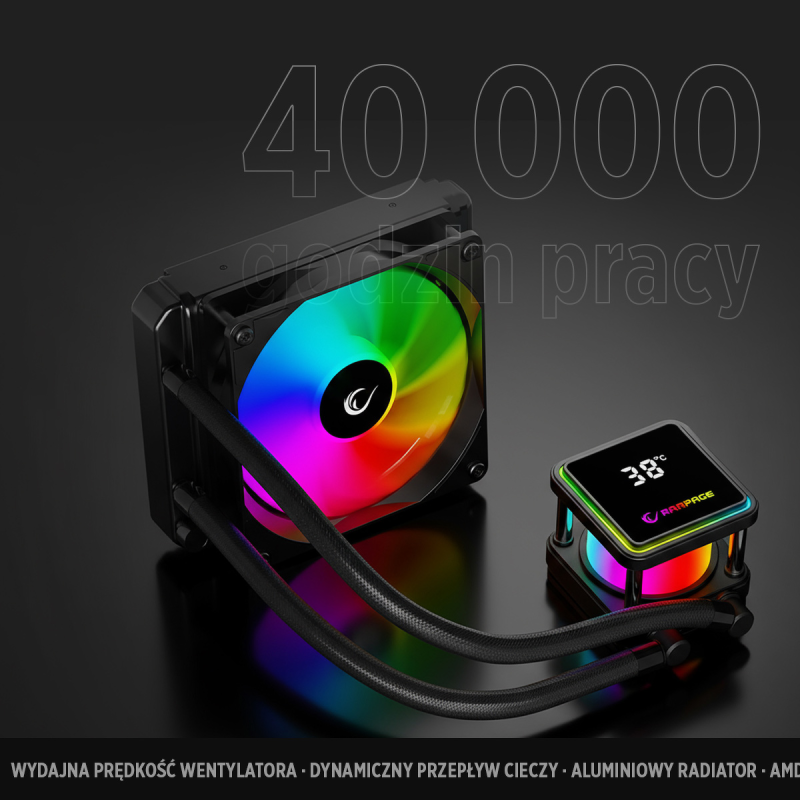 Rampage INFINITE V120 Chłodzenie wodne 120MM ARGB, białe | PartsPC.pl
