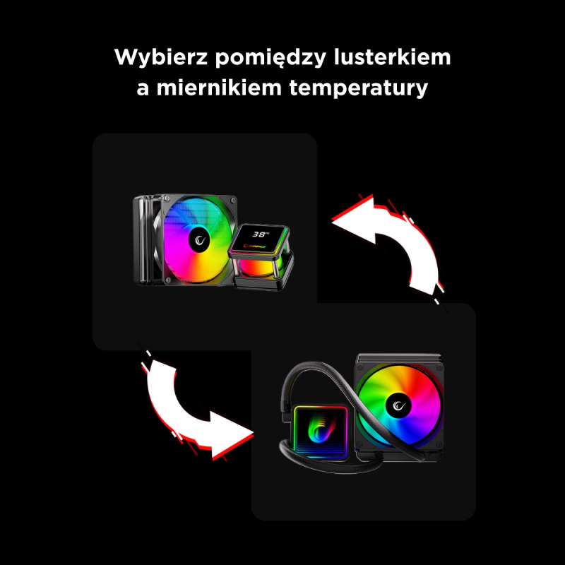 Rampage INFINITE V120 Chłodzenie wodne 120MM ARGB, białe | PartsPC.pl