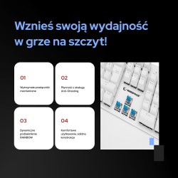 Rampage klawiatura mechaniczna KB-R86 UMBRA Blue Switch... | PartsPC.pl