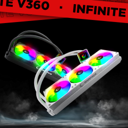 Rampage INFINITE V360 Chłodzenie wodne 360MM ARGB, białe | PartsPC.pl