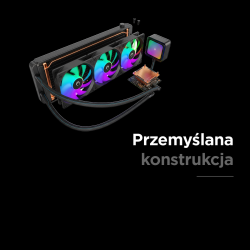 Rampage INFINITE V360 Chłodzenie wodne 360MM ARGB, czarne | PartsPC.pl