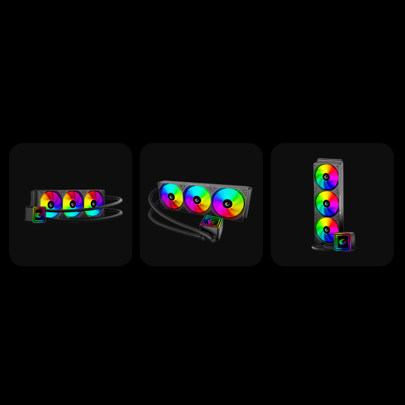 Rampage INFINITE V360 Chłodzenie wodne 360MM ARGB, czarne | PartsPC.pl