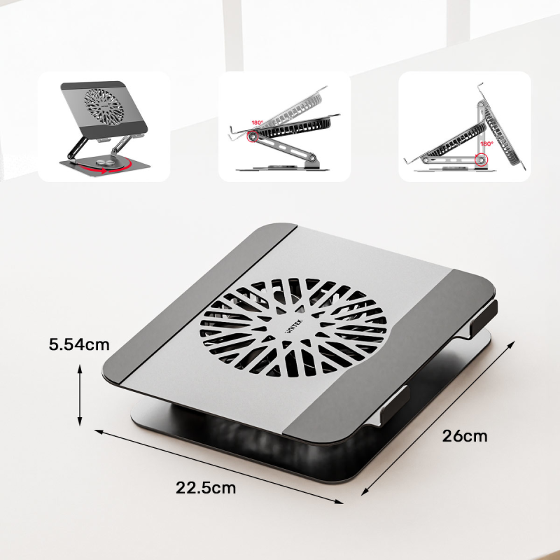 Unitek Podstawka chłodząca pod laptopa regulowana 360°... | PartsPC.pl