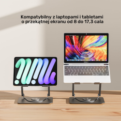 Unitek Podstawka chłodząca pod laptopa regulowana 360°... | PartsPC.pl