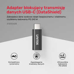 Unitek Adapter blokujący dane USB-C | PartsPC.pl