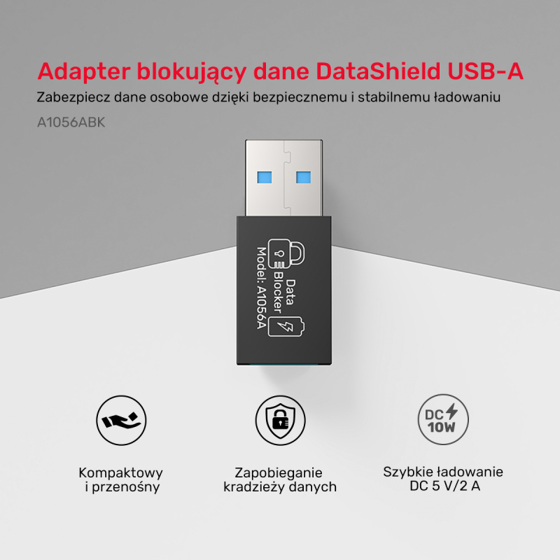 Unitek Adapter blokujący dane  USB-A | PartsPC.pl