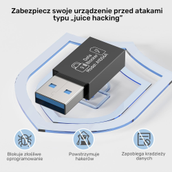 Unitek Adapter blokujący dane  USB-A | PartsPC.pl