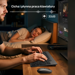 Unitek Zestaw SlimDuo 2.4G bezprzewodowa myszka i... | PartsPC.pl