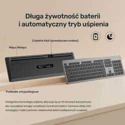 Unitek Zestaw SlimDuo 2.4G bezprzewodowa myszka i... | PartsPC.pl