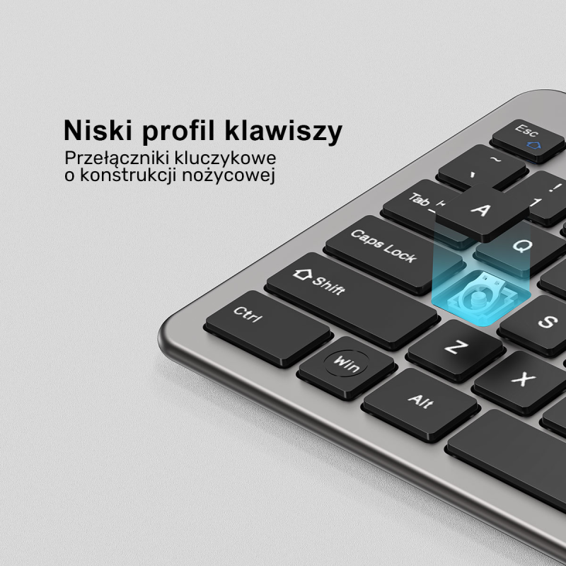 Unitek Zestaw SlimDuo 2.4G bezprzewodowa myszka i... | PartsPC.pl