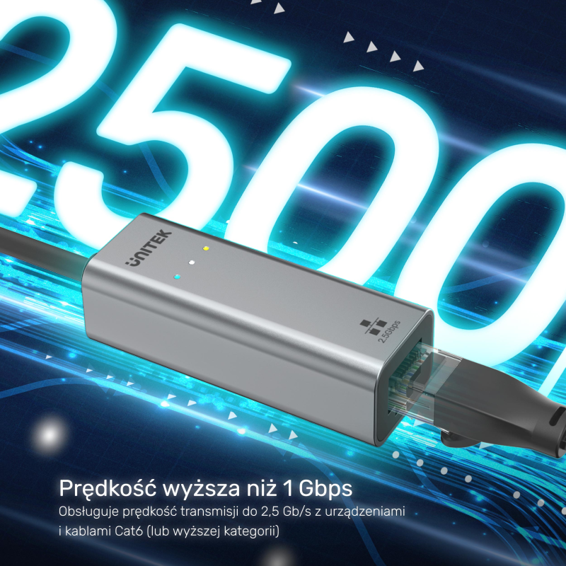 Unitek Hybrydowy adapter USB-C/USB-A do sieci Gigabit... | PartsPC.pl