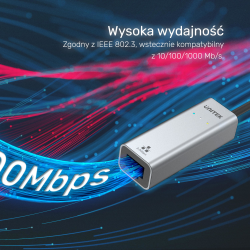 Unitek Hybrydowy adapter USB-C/USB-A do sieci Gigabit... | PartsPC.pl