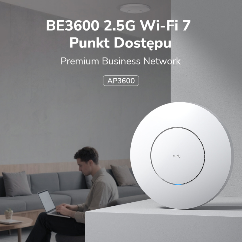 CUDY AP3600_P Punkt dostępowy Wi-Fi 7, 2.5G z adapterem... | PartsPC.pl