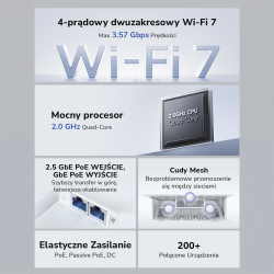 CUDY AP3600_P Punkt dostępowy Wi-Fi 7, 2.5G z adapterem... | PartsPC.pl