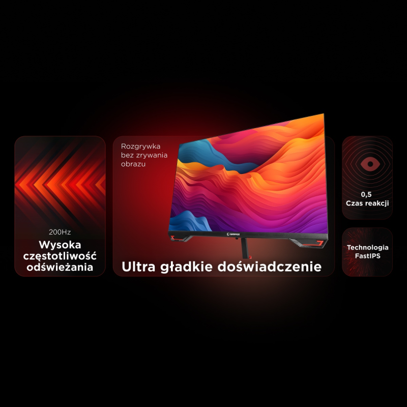 Rampage Crimson Monitor gamingowy 27'' FHD 200 Hz 0,5 ms... | PartsPC.pl