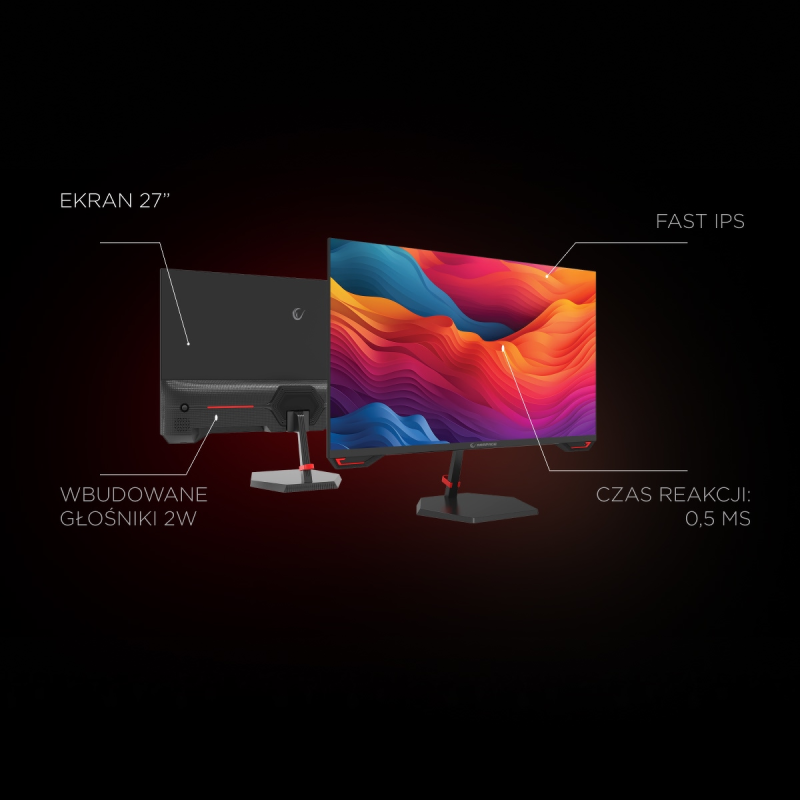 Rampage Crimson Monitor gamingowy 27'' FHD 200 Hz 0,5 ms... | PartsPC.pl