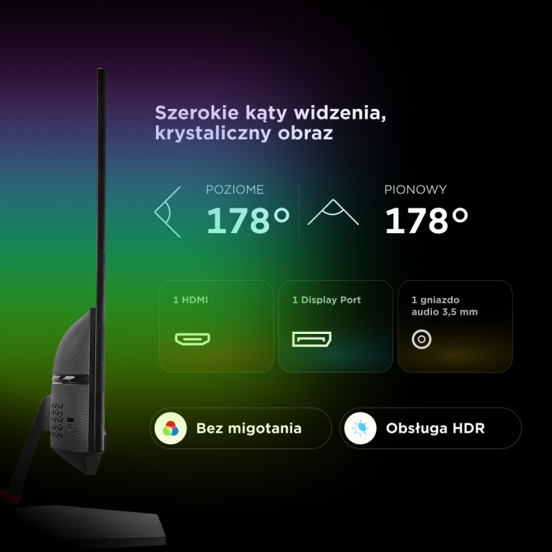 Rampage Crimson Monitor gamingowy 27'' FHD 200 Hz 0,5 ms... | PartsPC.pl