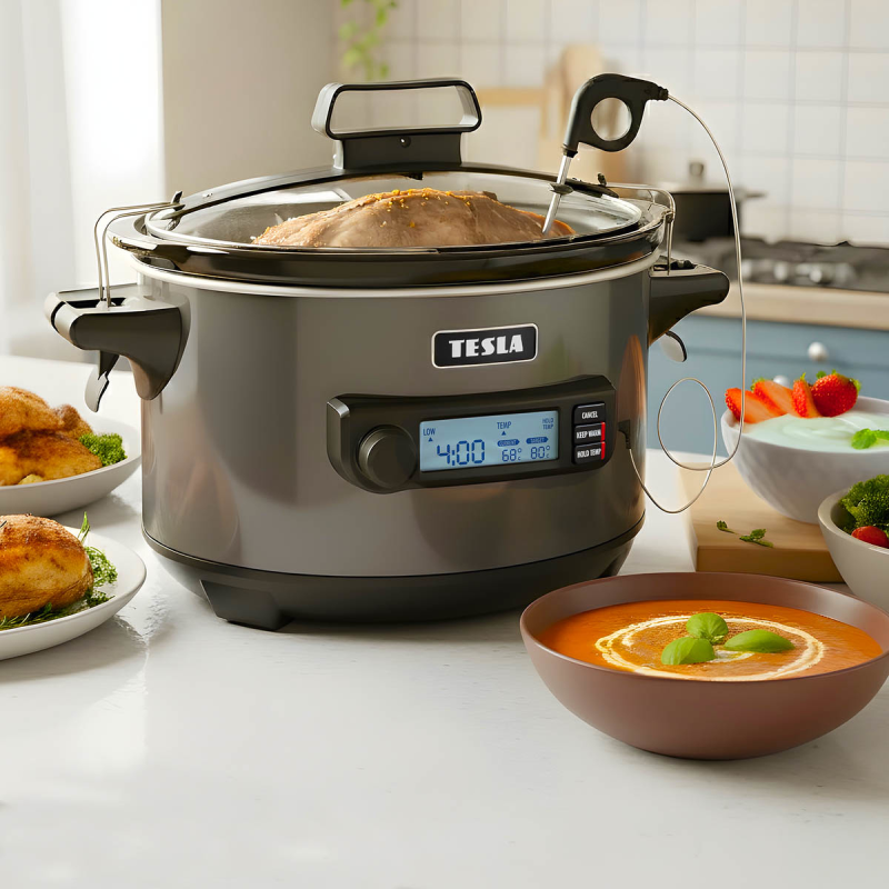 TESLA SlowCook S900 Plus Wolnowar z sondą temperatury | PartsPC.pl