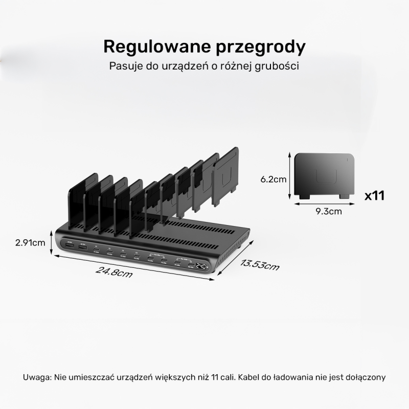 Unitek 10-portowa stacja ładowania USB-C i USB-A 240W | PartsPC.pl