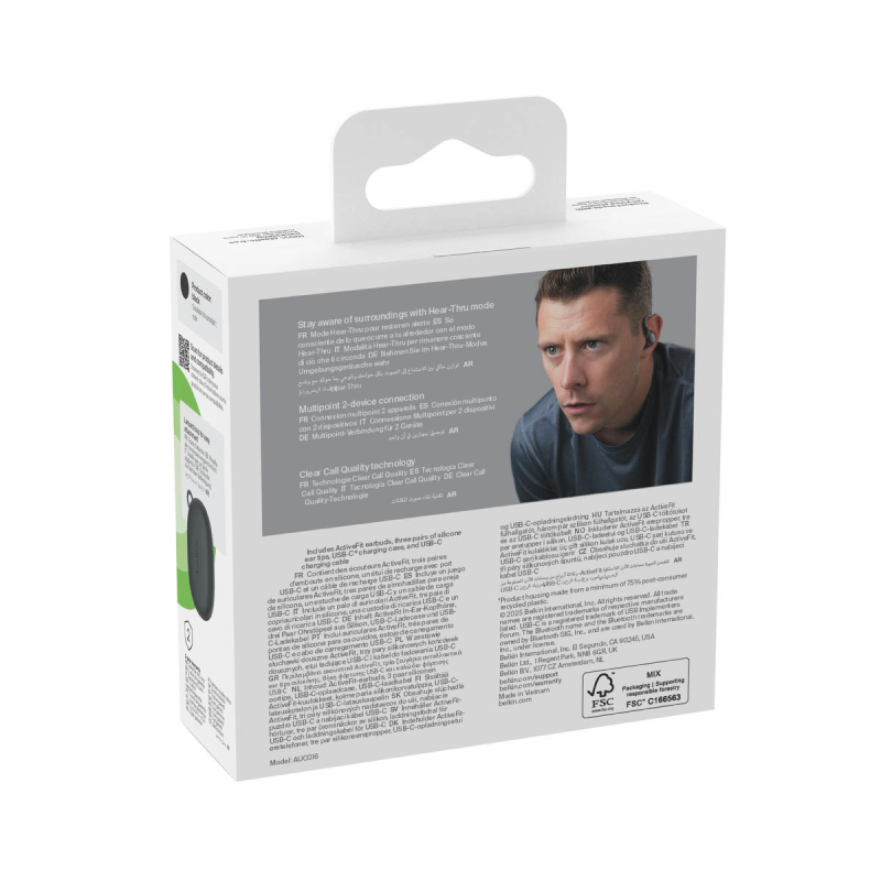 Belkin Słuchawki douszne z zaczepami, wodoodporne IP54... | PartsPC.pl