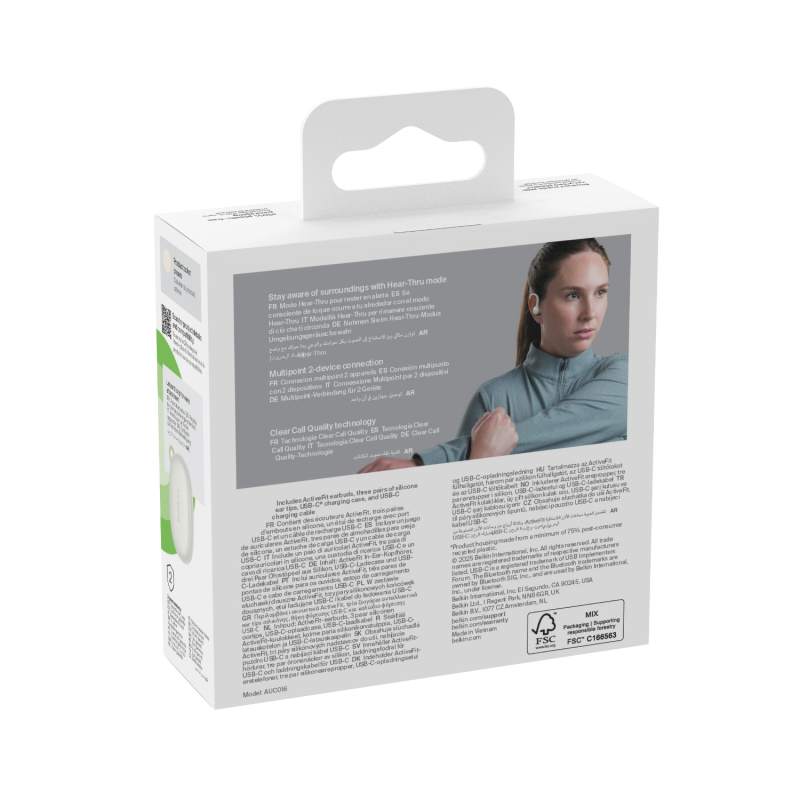 Belkin Słuchawki douszne z zaczepami, wodoodporne IP54... | PartsPC.pl