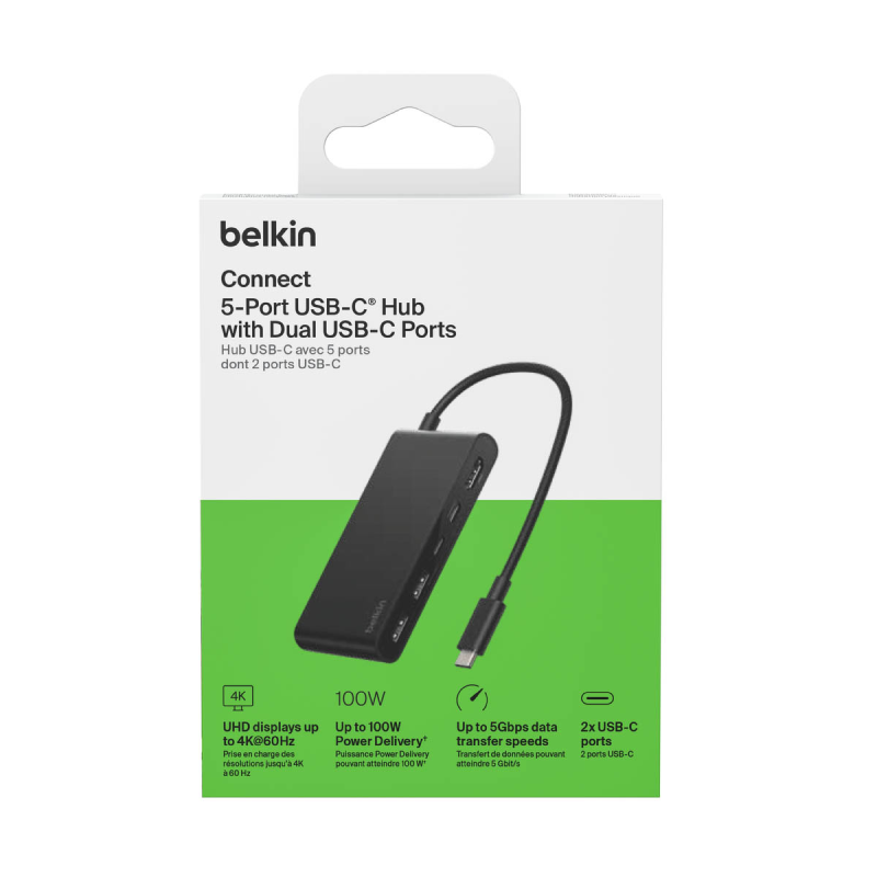 Belkin Hub USB-C, 2 x USB-A, 2 x USB-C PD 100W, HDMI 2.0... | PartsPC.pl