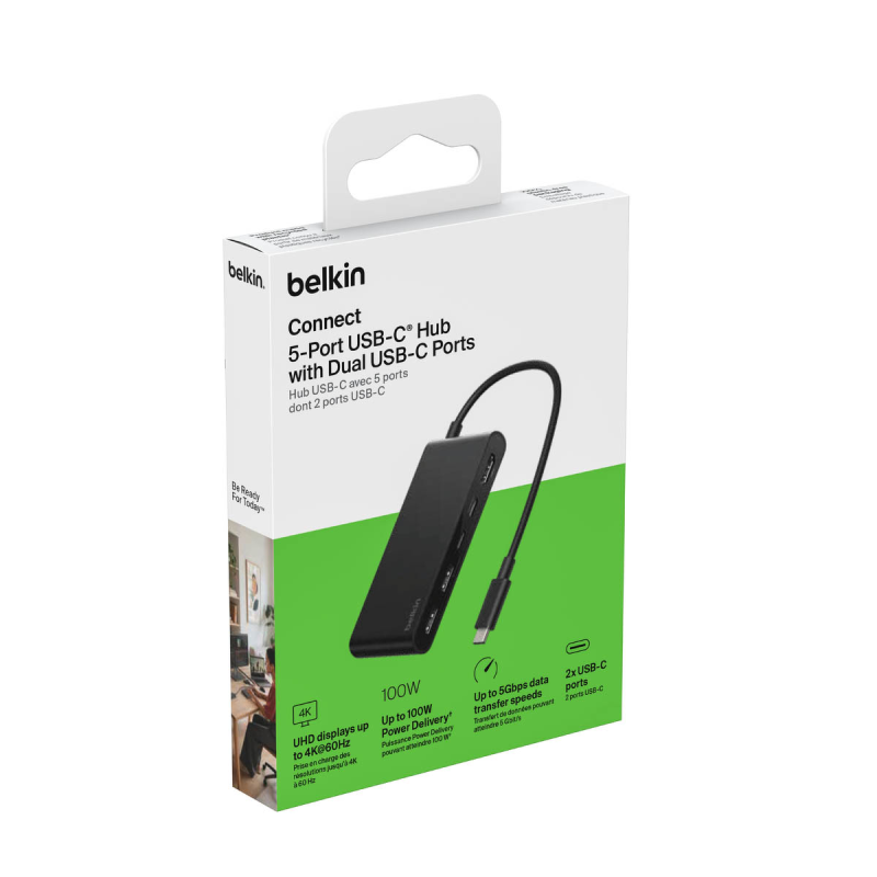 Belkin Hub USB-C, 2 x USB-A, 2 x USB-C PD 100W, HDMI 2.0... | PartsPC.pl