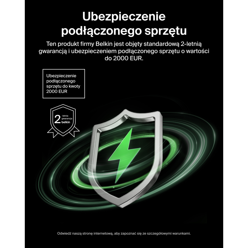 Belkin Ładowarka sieciowa, 2 porty USB-C, 50W, biała | PartsPC.pl