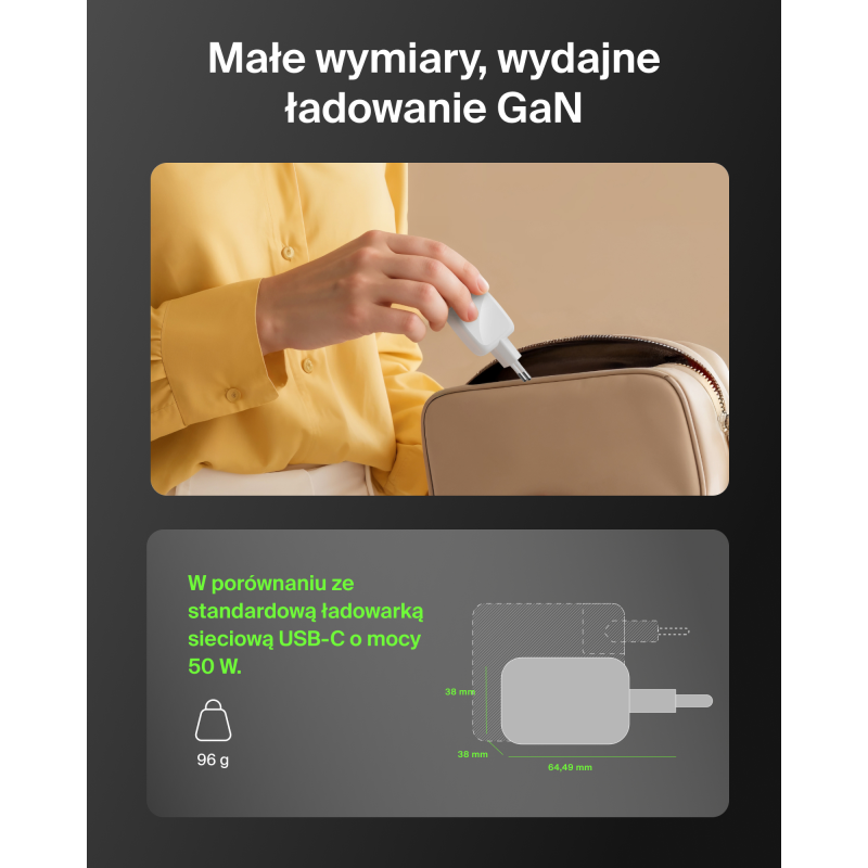 Belkin Ładowarka sieciowa, 2 porty USB-C, 50W, biała | PartsPC.pl