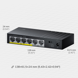 CUDY FS106P | przełącznik sieciowy, 6-portowy, PoE+, 36W | PartsPC.pl